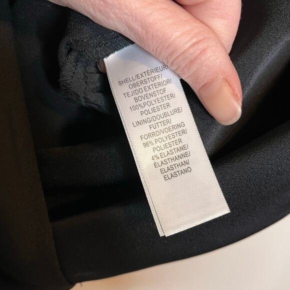 NWT AIDAN MATTOX black satin flutter sleeve v neck jumpsuit size 10 cocktail - Picture 7 of 8